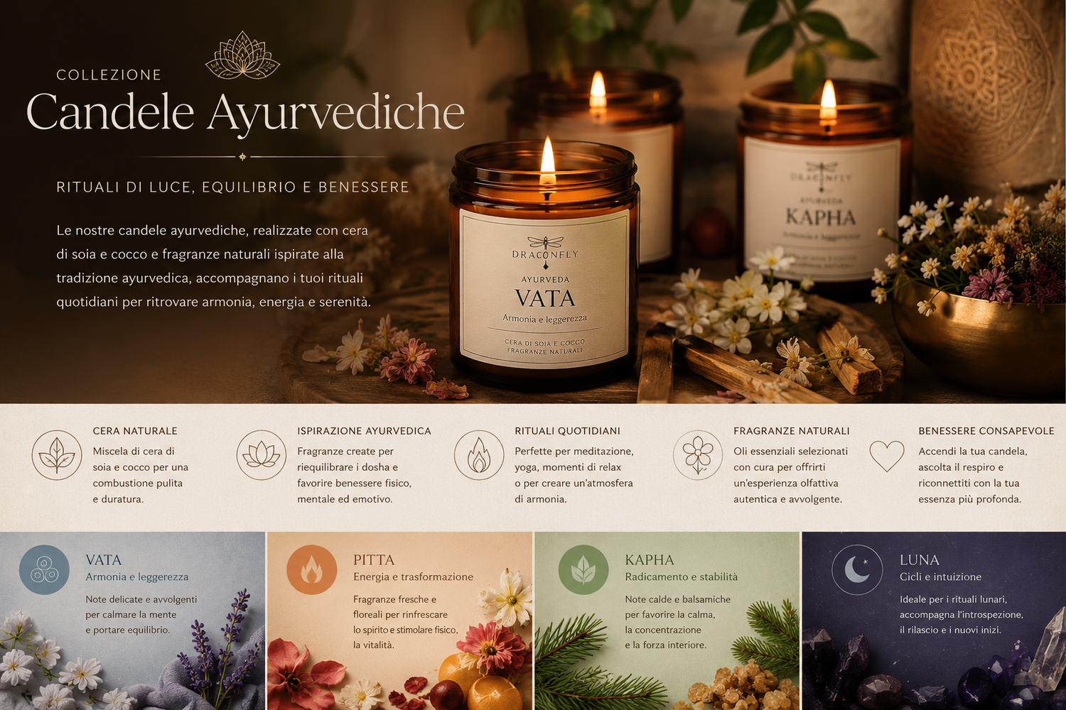 Candele del Benessere Ayurvedico